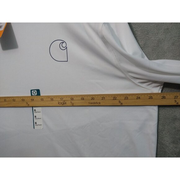 Carhartt Shirt Mens XL White Force Relaxed Fit Long Sleeve Sun Defender - Picture 4 of 10